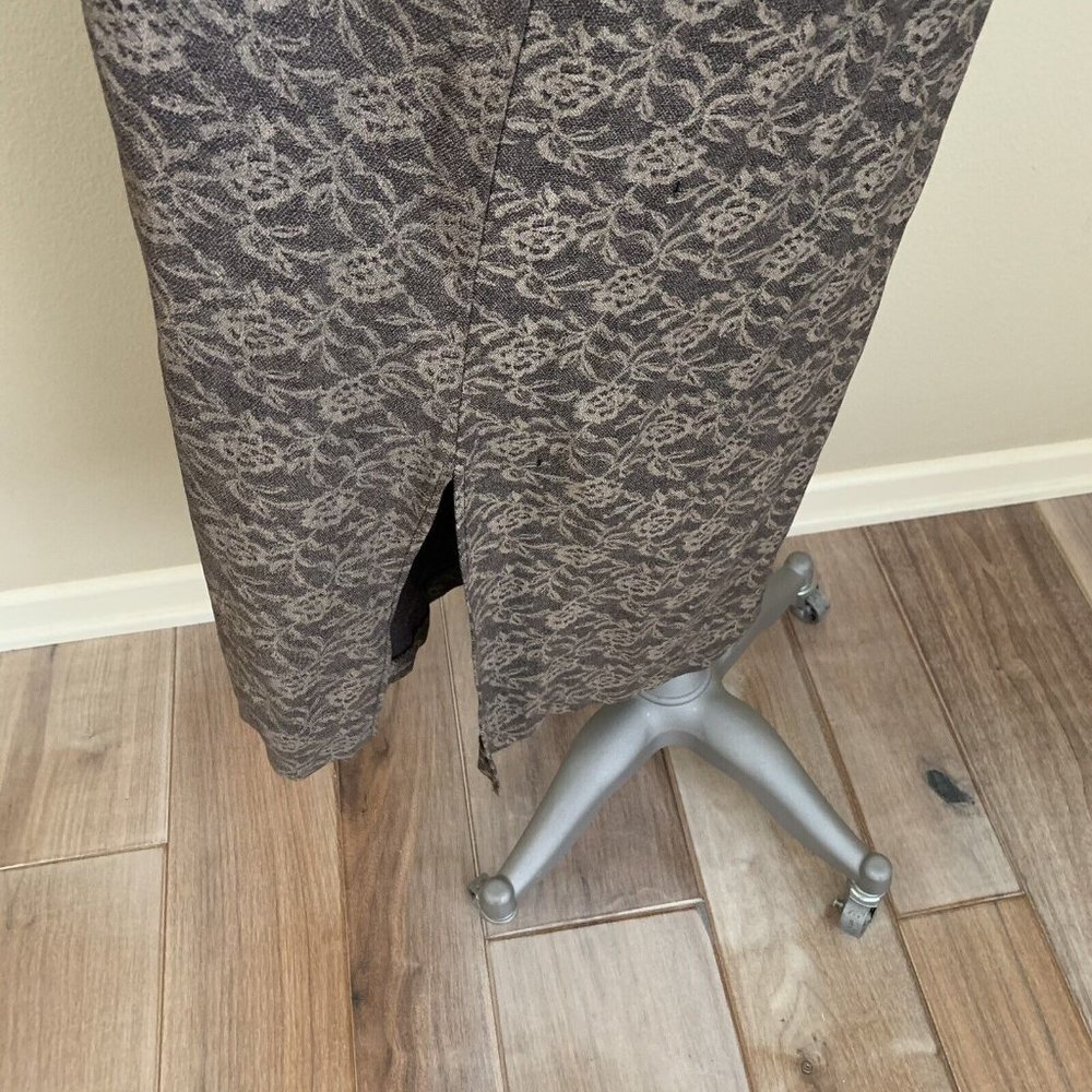 Citron Santa Monica Brown Rayon Silk Velvet Burnout Sleeveless Maxi Dress Sz M - Picture 8 of 9